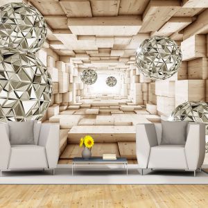 T9270 Фототапет 3D абстракция Тунел и сфери