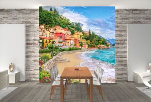T9247 Wallpaper Houses on the seashore