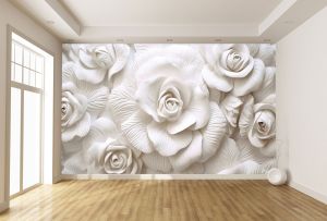 T9238 Фототапет 3D Бели рози