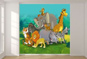 T9033 Wallpaper Jungle animals