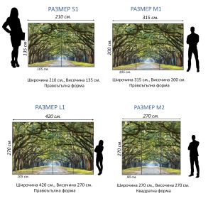 T0666 Wallpaper Forest landscape in green