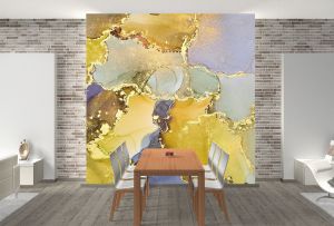 T0791 Wallpaper Abstraction in gold