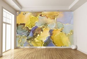 T0791 Wallpaper Abstraction in gold