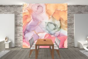 T0853 Wallpaper Abstraction in pastel colors
