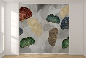 T0954 3D Wallpaper Abstract leaves