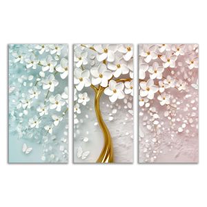 9268 Abstract Tree - 3-Piece Wall Art Set