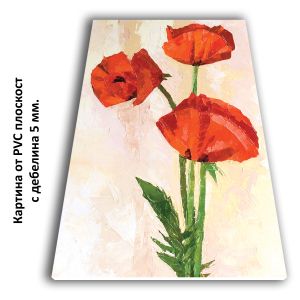 0010 Wall art decoration Art red poppies